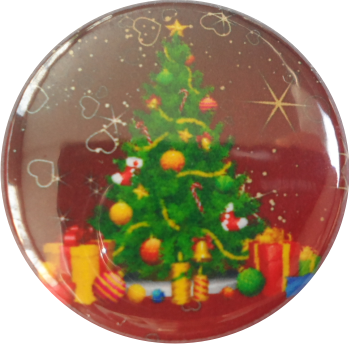 Christmastree green-red badge